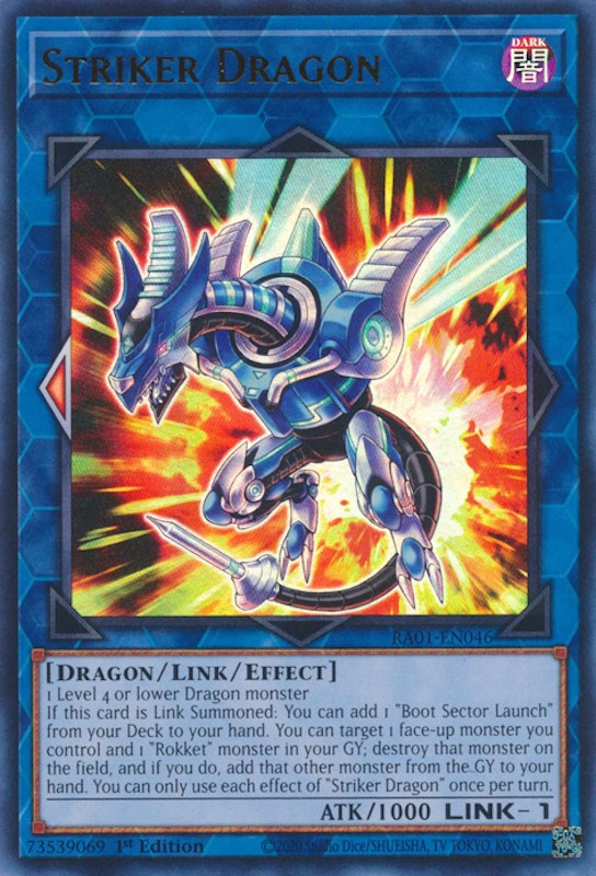 Striker Dragon [RA01-EN046] Ultra Rare | Mega City Incorporated