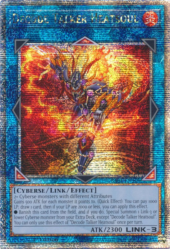 Decode Talker Heatsoul [RA01-EN048] Quarter Century Secret Rare | Mega City Incorporated