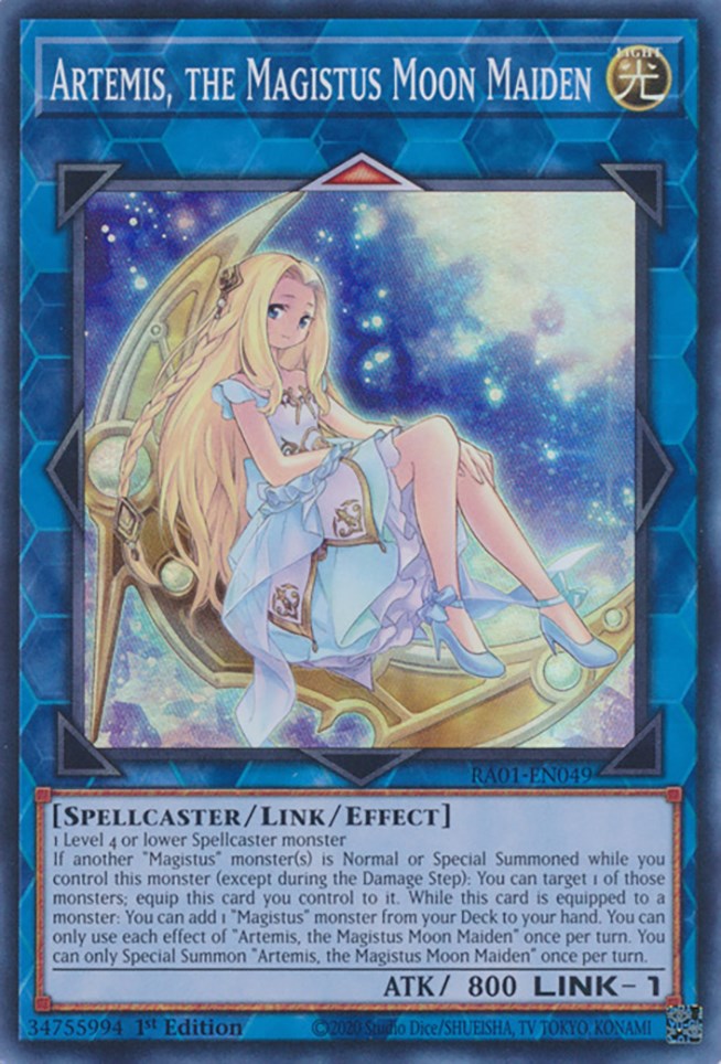 Artemis, the Magistus Moon Maiden [RA01-EN049] Super Rare | Mega City Incorporated