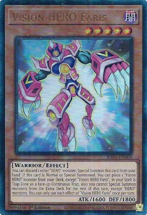 Vision HERO Faris [RA01-EN004] Prismatic Ultimate Rare | Mega City Incorporated