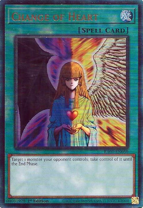 Change of Heart [RA01-EN050] Prismatic Ultimate Rare | Mega City Incorporated