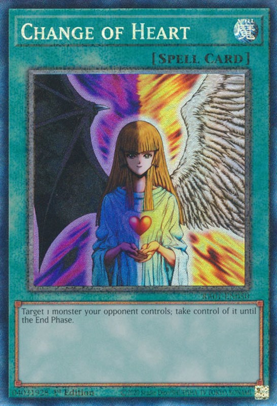 Change of Heart [RA01-EN050] Prismatic Collector's Rare | Mega City Incorporated