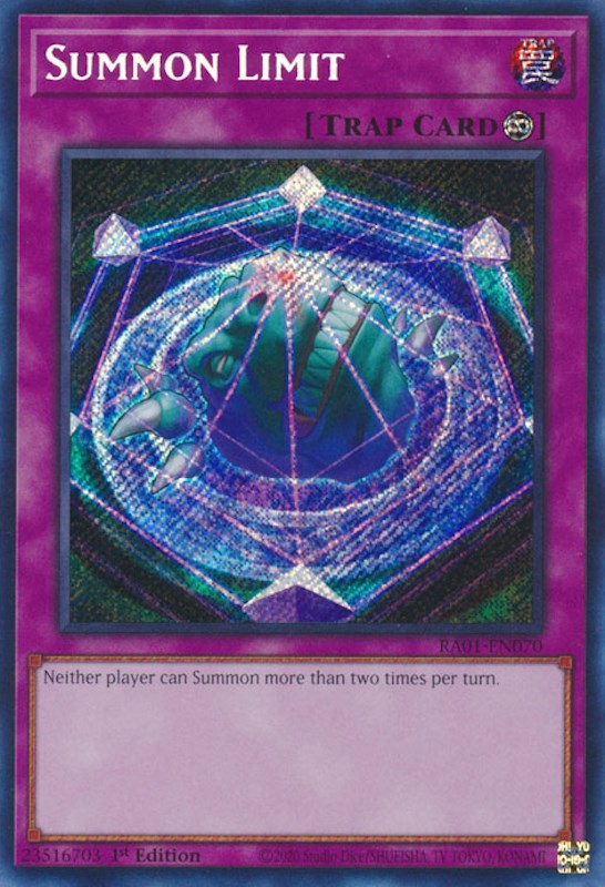 Summon Limit [RA01-EN070] Secret Rare | Mega City Incorporated