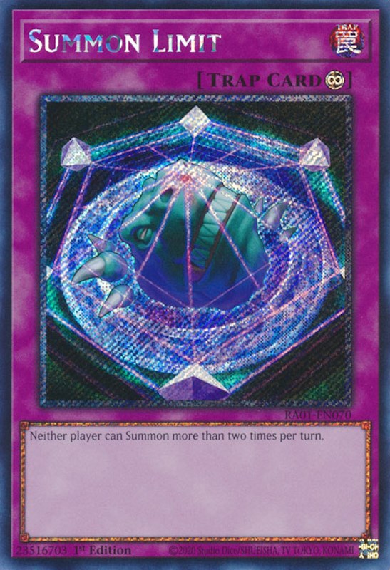 Summon Limit [RA01-EN070] Platinum Secret Rare | Mega City Incorporated