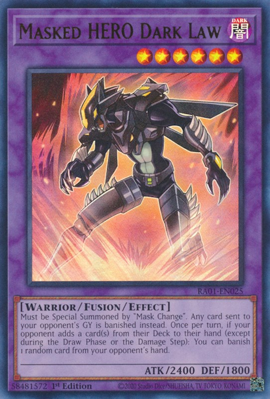 Masked HERO Dark Law [RA01-EN025] Ultra Rare | Mega City Incorporated