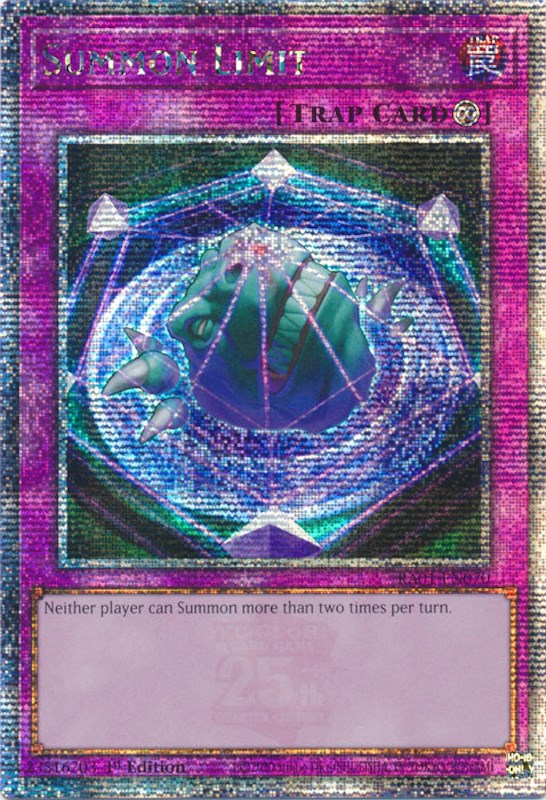 Summon Limit [RA01-EN070] Quarter Century Secret Rare | Mega City Incorporated