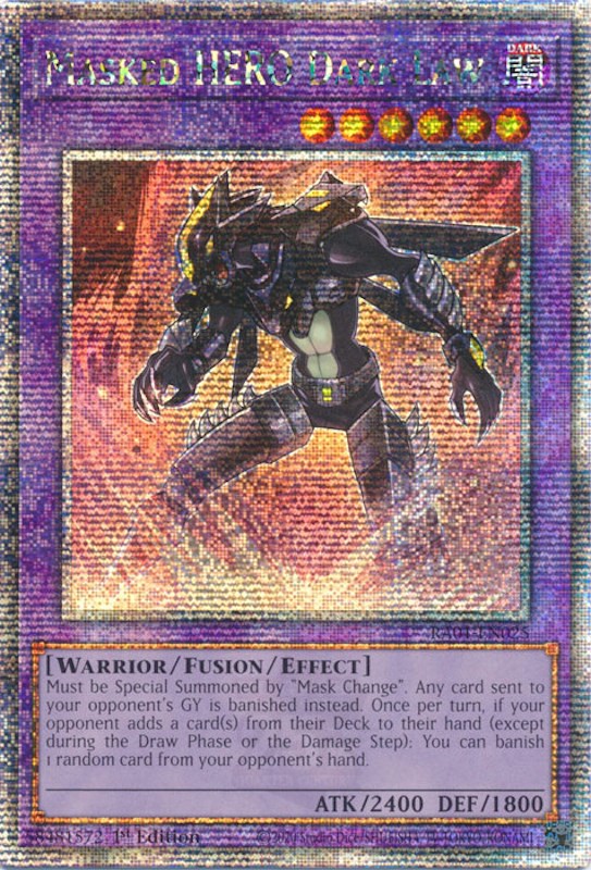 Masked HERO Dark Law [RA01-EN025] Quarter Century Secret Rare | Mega City Incorporated