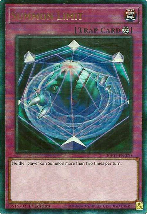 Summon Limit [RA01-EN070] Prismatic Ultimate Rare | Mega City Incorporated