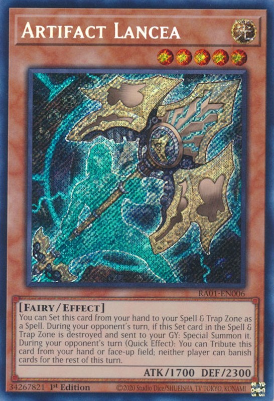 Artifact Lancea [RA01-EN006] Secret Rare | Mega City Incorporated