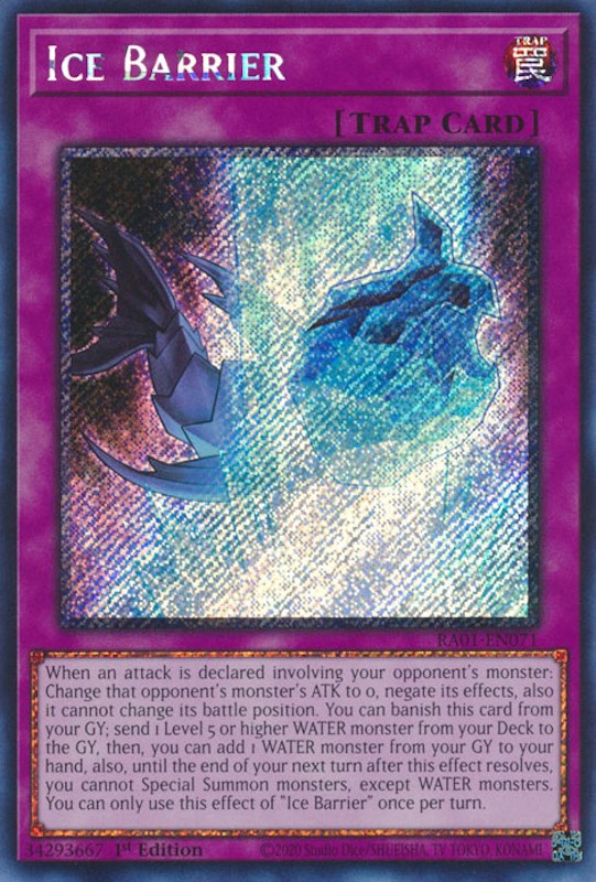 Ice Barrier [RA01-EN071] Platinum Secret Rare | Mega City Incorporated