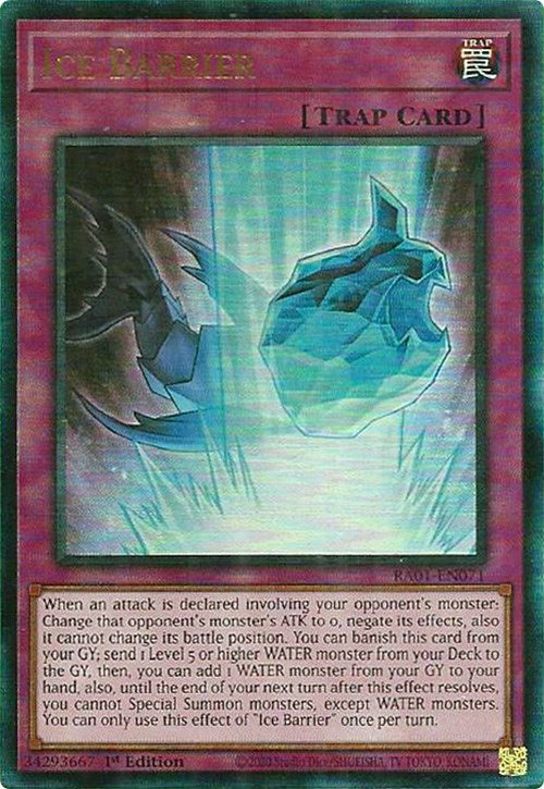 Ice Barrier [RA01-EN071] Prismatic Ultimate Rare | Mega City Incorporated