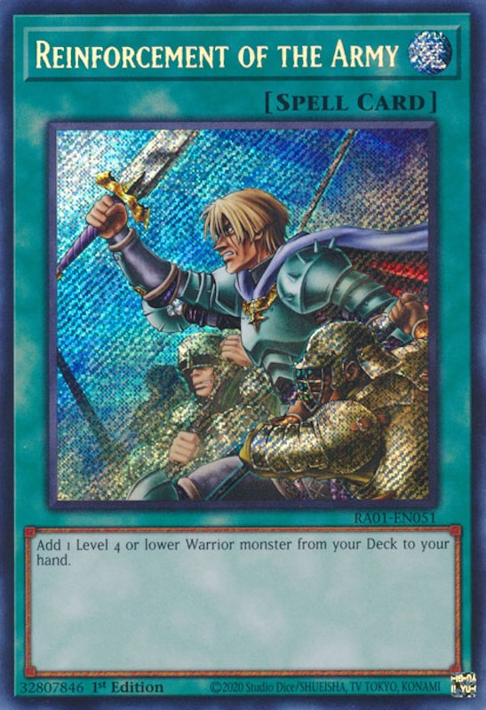 Reinforcement of the Army [RA01-EN051] Secret Rare | Mega City Incorporated