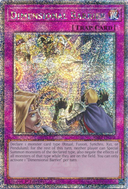 Dimensional Barrier [RA01-EN072] Quarter Century Secret Rare | Mega City Incorporated