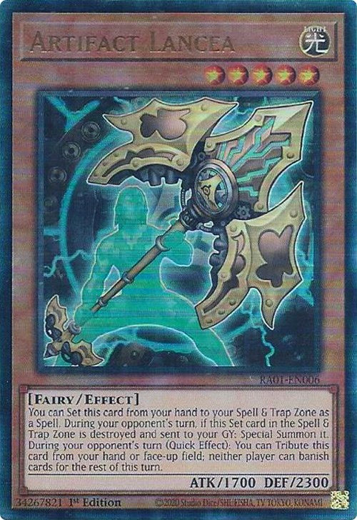 Artifact Lancea [RA01-EN006] Prismatic Ultimate Rare | Mega City Incorporated