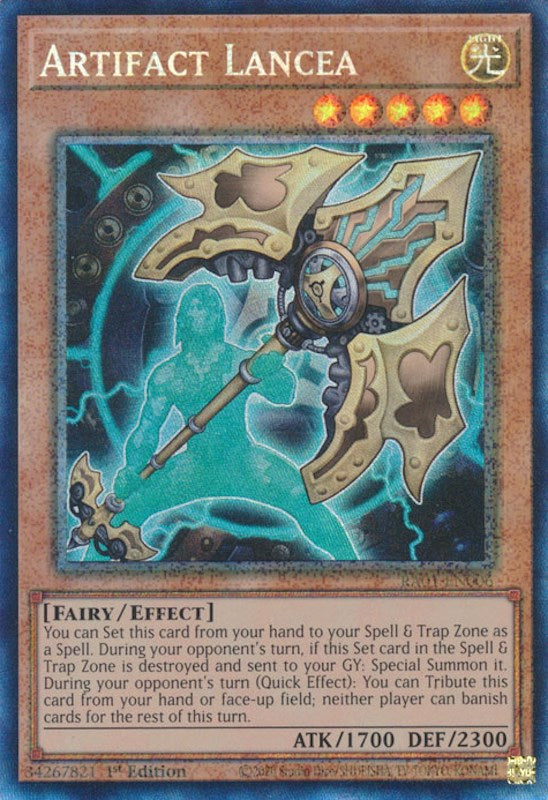 Artifact Lancea [RA01-EN006] Prismatic Collector's Rare | Mega City Incorporated