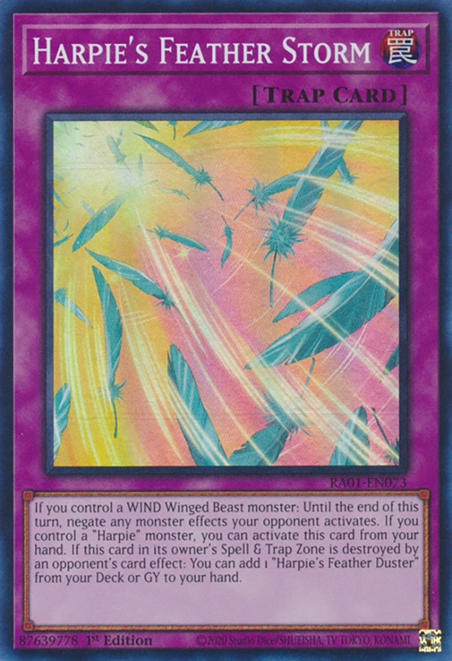 Harpie's Feather Storm [RA01-EN073] Super Rare | Mega City Incorporated