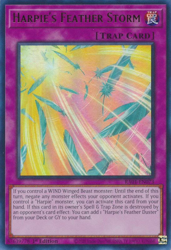 Harpie's Feather Storm [RA01-EN073] Ultra Rare | Mega City Incorporated