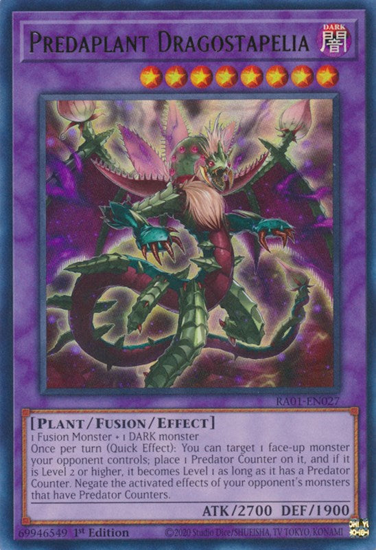 Predaplant Dragostapelia [RA01-EN027] Ultra Rare | Mega City Incorporated