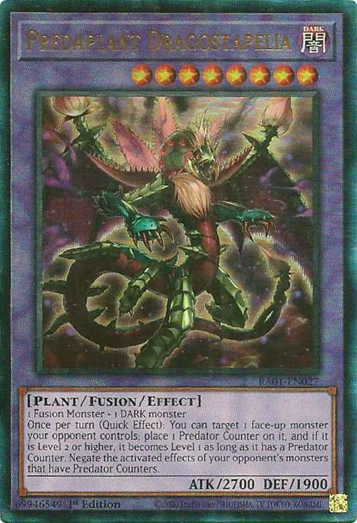 Predaplant Dragostapelia [RA01-EN027] Prismatic Ultimate Rare | Mega City Incorporated