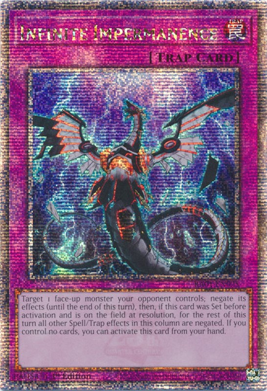 Infinite Impermanence [RA01-EN075] Quarter Century Secret Rare | Mega City Incorporated