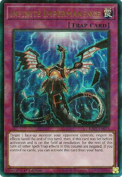 Infinite Impermanence [RA01-EN075] Prismatic Ultimate Rare | Mega City Incorporated