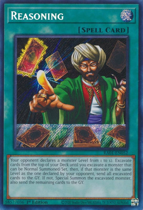 Reasoning [RA01-EN052] Secret Rare | Mega City Incorporated