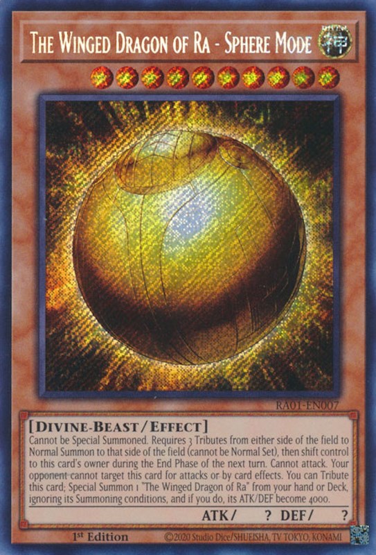 The Winged Dragon of Ra - Sphere Mode [RA01-EN007] Secret Rare | Mega City Incorporated