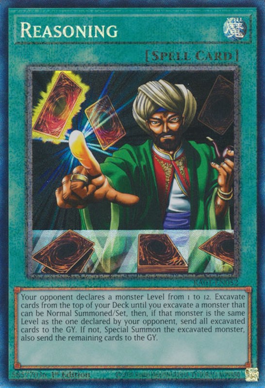 Reasoning [RA01-EN052] Prismatic Collector's Rare | Mega City Incorporated