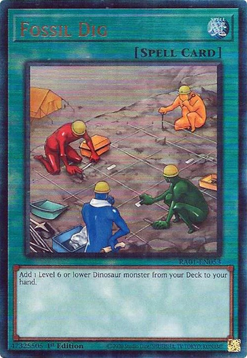 Fossil Dig [RA01-EN053] Prismatic Ultimate Rare | Mega City Incorporated