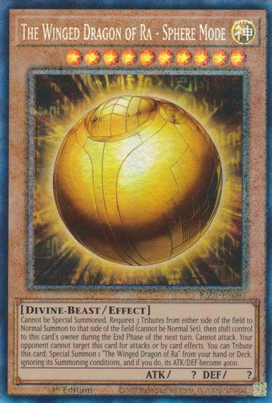 The Winged Dragon of Ra - Sphere Mode [RA01-EN007] Prismatic Collector's Rare | Mega City Incorporated