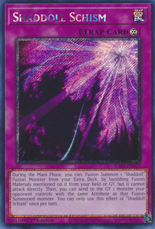 Shaddoll Schism [RA01-EN077] Platinum Secret Rare | Mega City Incorporated