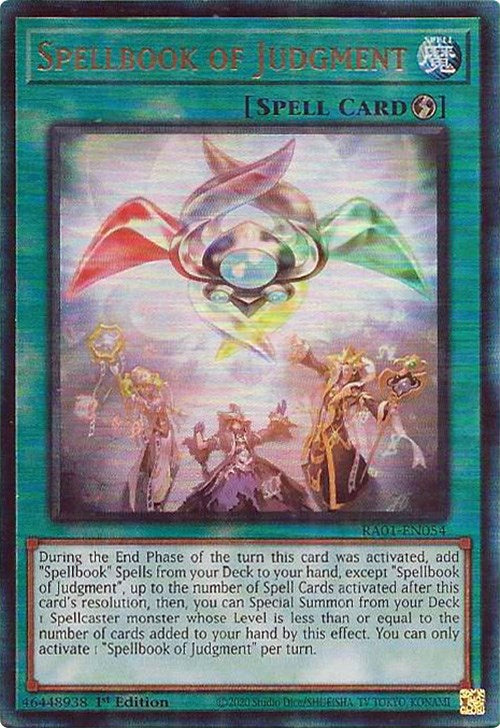 Spellbook of Judgment [RA01-EN054] Prismatic Ultimate Rare | Mega City Incorporated