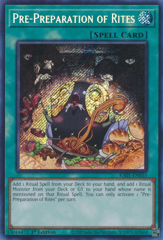 Pre-Preparation of Rites [RA01-EN055] Secret Rare | Mega City Incorporated