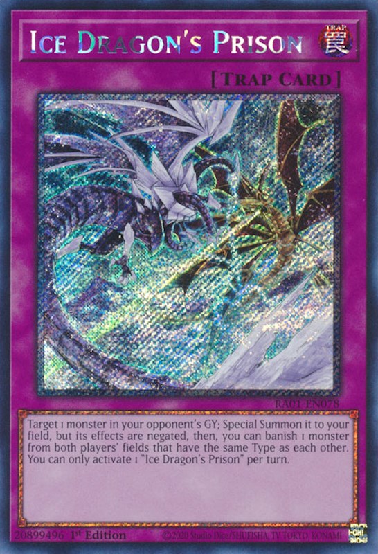 Ice Dragon's Prison [RA01-EN078] Platinum Secret Rare | Mega City Incorporated