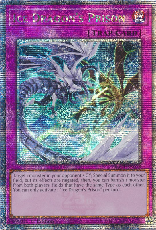 Ice Dragon's Prison [RA01-EN078] Quarter Century Secret Rare | Mega City Incorporated