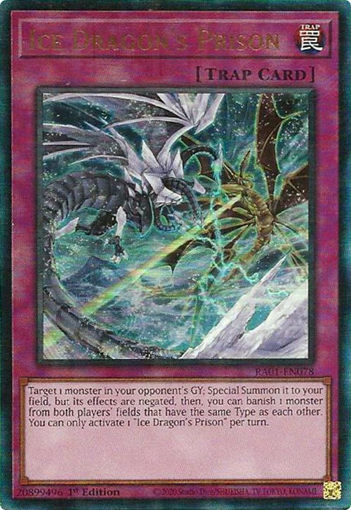 Ice Dragon's Prison [RA01-EN078] Prismatic Ultimate Rare | Mega City Incorporated
