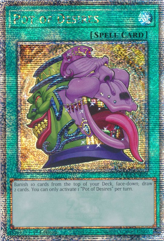 Pot of Desires [RA01-EN056] Quarter Century Secret Rare | Mega City Incorporated