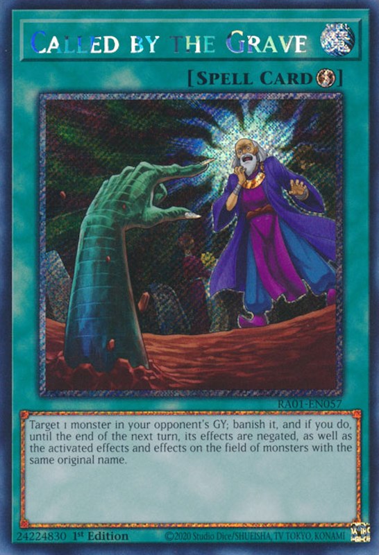 Called by the Grave [RA01-EN057] Platinum Secret Rare | Mega City Incorporated