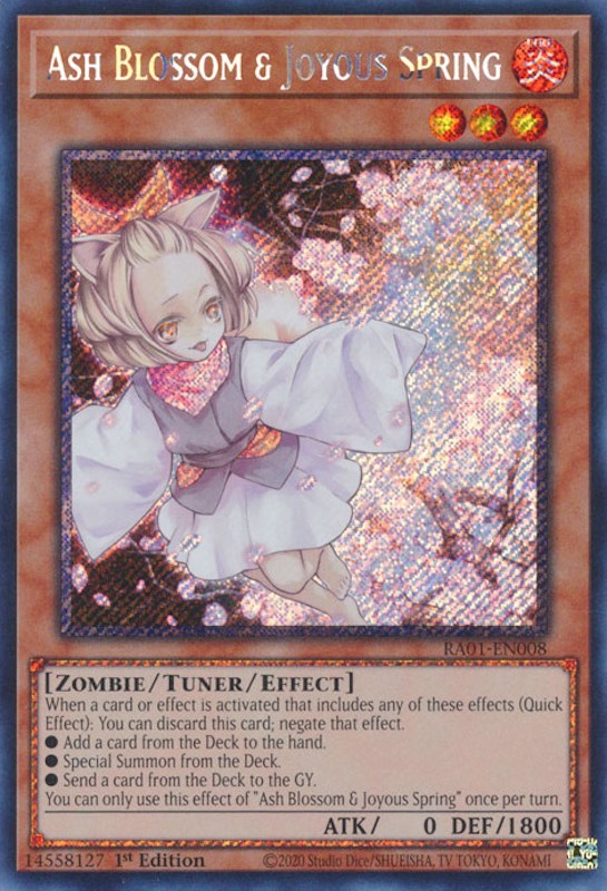 Ash Blossom & Joyous Spring [RA01-EN008] Platinum Secret Rare | Mega City Incorporated