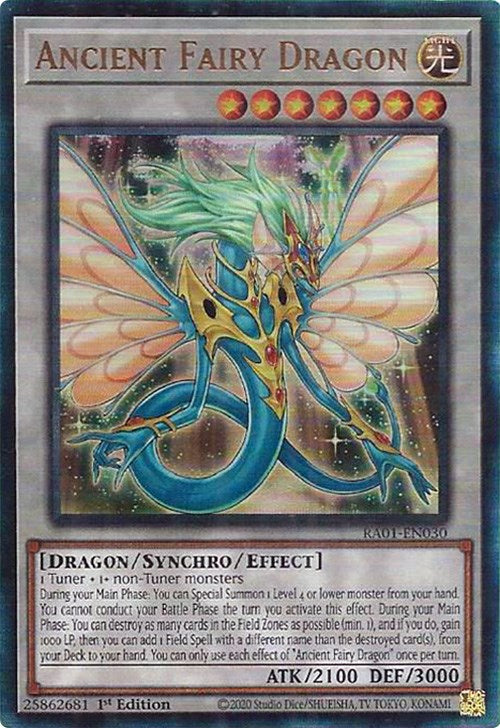 Ancient Fairy Dragon [RA01-EN030] Prismatic Ultimate Rare | Mega City Incorporated