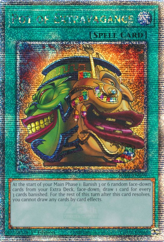 Pot of Extravagance [RA01-EN059] Quarter Century Secret Rare | Mega City Incorporated
