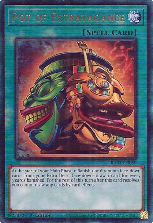 Pot of Extravagance [RA01-EN059] Prismatic Ultimate Rare | Mega City Incorporated