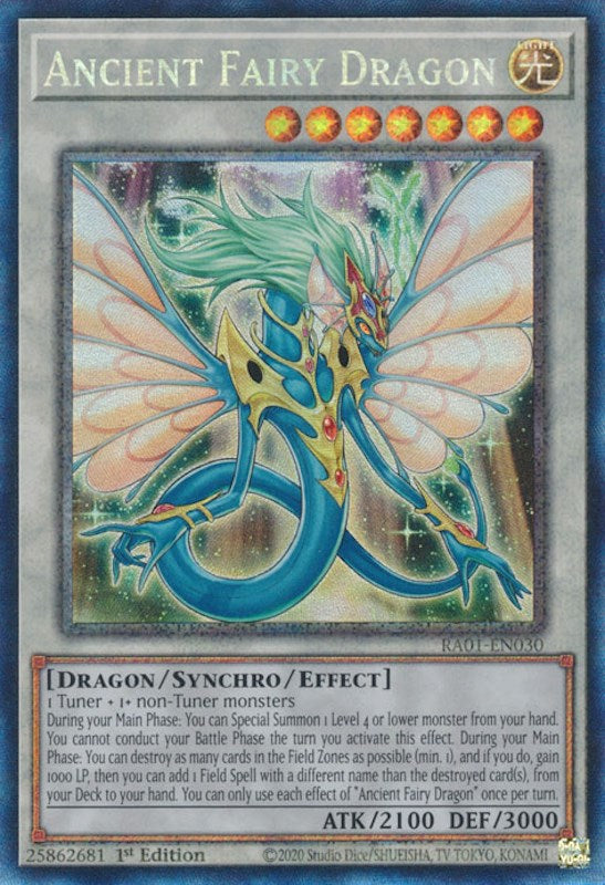 Ancient Fairy Dragon [RA01-EN030] Prismatic Collector's Rare | Mega City Incorporated