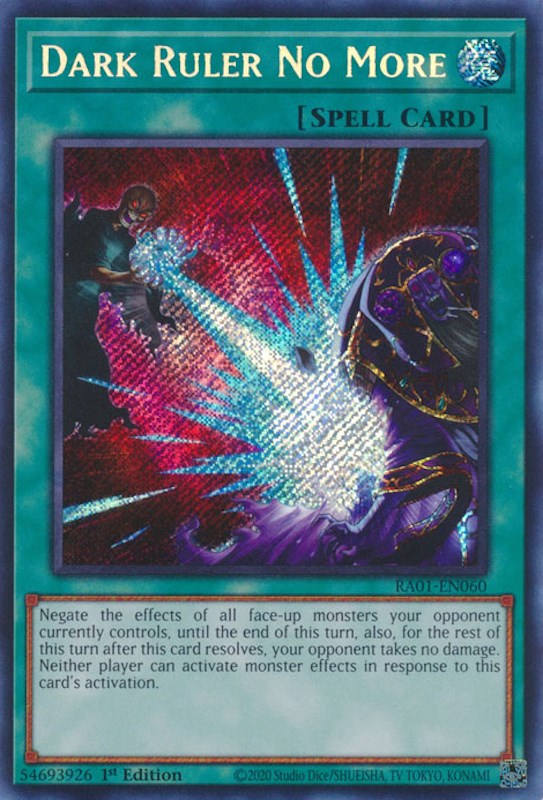 Dark Ruler No More [RA01-EN060] Secret Rare | Mega City Incorporated