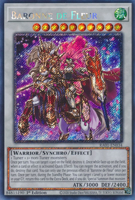 Baronne de Fleur [RA01-EN034] Platinum Secret Rare | Mega City Incorporated