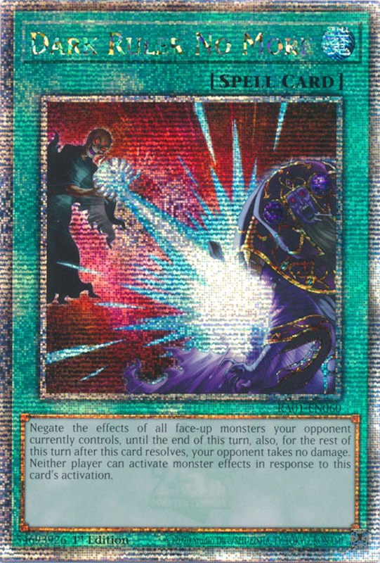 Dark Ruler No More [RA01-EN060] Quarter Century Secret Rare | Mega City Incorporated