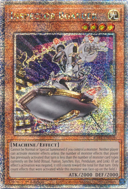 Inspector Boarder [RA01-EN010] Quarter Century Secret Rare | Mega City Incorporated