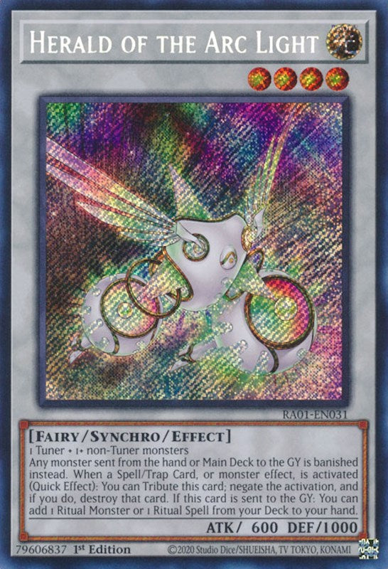 Herald of the Arc Light [RA01-EN031] Secret Rare | Mega City Incorporated