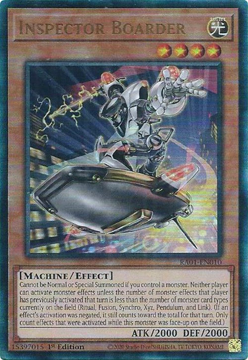 Inspector Boarder [RA01-EN010] Prismatic Ultimate Rare | Mega City Incorporated