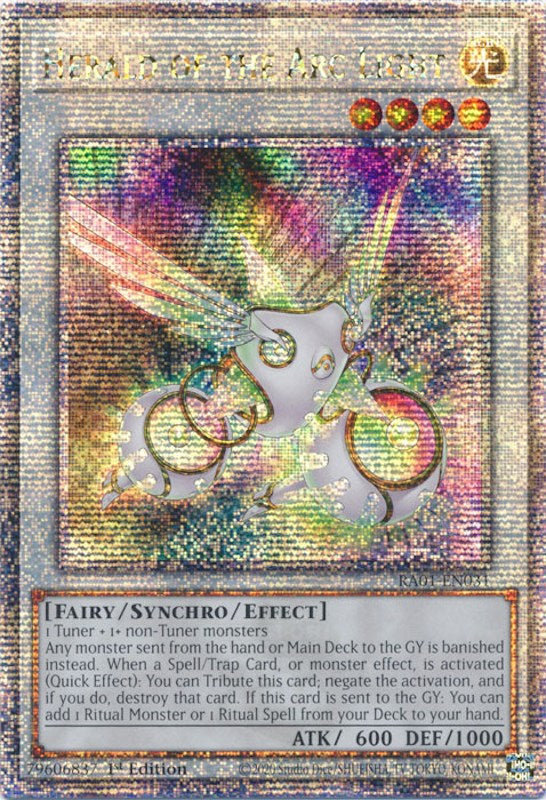 Herald of the Arc Light [RA01-EN031] Quarter Century Secret Rare | Mega City Incorporated